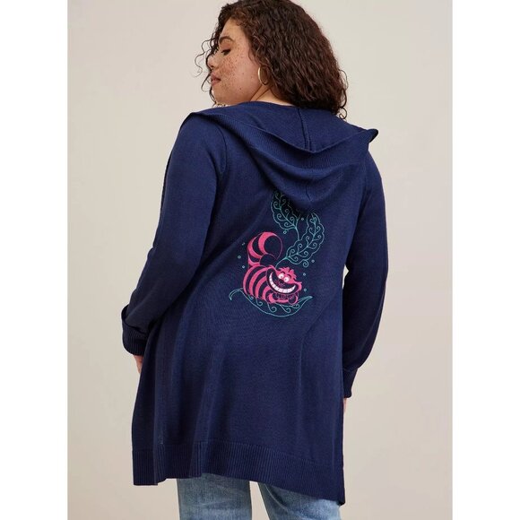 Torrid Disney Alice In Wonderland Cardigan With Hood Sweater - Picture 1 of 10